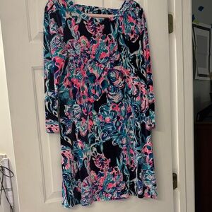 Lilly Pulitzer Vibrant Floral Long Sleeve Dress